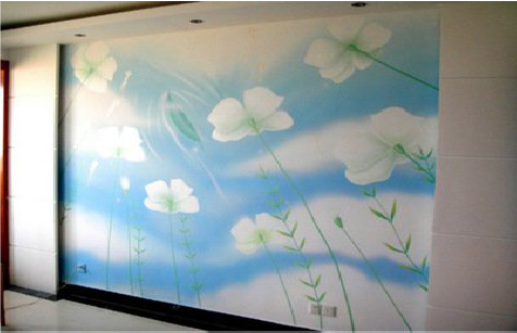  西乡画墙绘怎么画好白云的蓬松感？