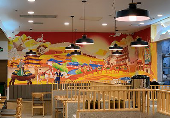  西乡商业空间彩绘介绍。