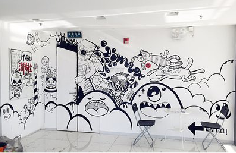  西乡手绘墙并非传统涂鸦。